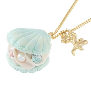 Disney Q-pot Q-pot. Collar Ariel La Sirenita Concha Macaron Hecho en JPN - Imagen 1 de 3