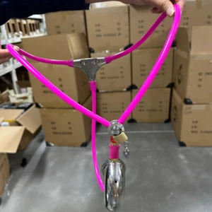 Male Lock Chastity Belt with Cage Device Bondage BDSM Invisible Stainless Steel - Picture 1 of 30