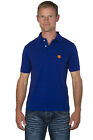 Ugholin Polo Homme Racing Coton Bleu Electrique Manches Courtes Logo Brodé 