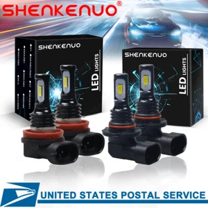 For DODGE Durango 2016-2019 - 8000K LED Headlight + Fog Light Bulbs Combo Kit - Imagen 1 de 8