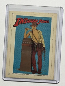1984 Topps Indiana Jones & the Temple of Doom Sticker #1 Indiana Jones Cartoon - Picture 1 of 2