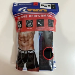 TKO Mens 3 Pair Active Performance Boxer Briefs - Picture 1 of 7