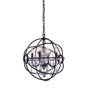 Elegant Lighting Geneva 17" 4 Light Royal Crystal Pendant Lamp - Picture 1 of 1