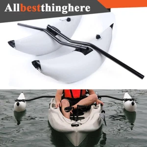 2x PVC Inflatable Outrigger Kayak Canoe Fishing Boat Float Tube Stabilizer Kit - Picture 1 of 12