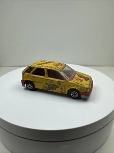 Majorette Fiat Tipo Car Yellow No 236 1/54 Die Cast Toy Model Vehicle Vintage - Picture 1 of 14