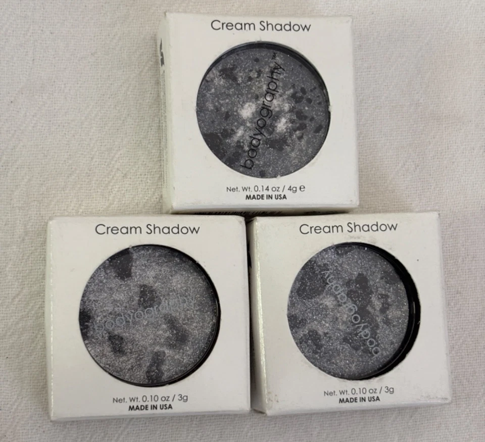 BODYOGRAPHY CREAM SHADOW LOT OF 3 GREY 2x .10oz 1x .14oz NIB - Image 1 of 1