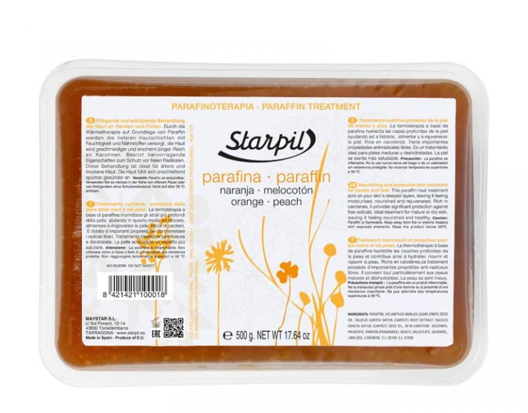 Paraffin Treatment Orange Peach Paraffin Wax Starpil 500 g