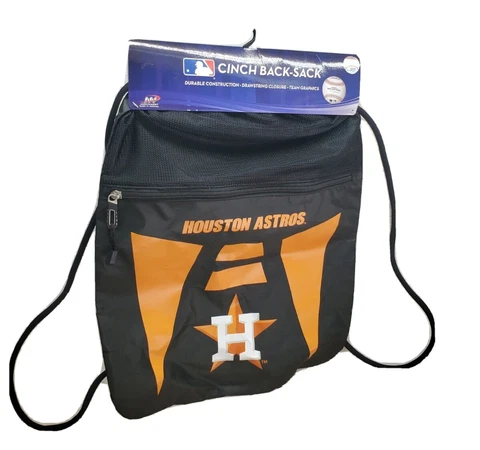 Houston Astros MLB Cinch Back Sack Drawstring Bag New Cover