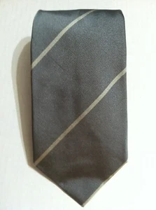 RALPH LAUREN PURPLE LABEL MENS NEW GRAY 100%SILK CLASSIC NECK TIE WIDTH: 3 1/2" - Picture 1 of 2