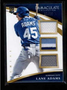 LANE ADAMS  2015 IMMACULATE COLLECTION TRIPLE ROOKIE USED PATCH #22/25 AH3224 - Picture 1 of 1