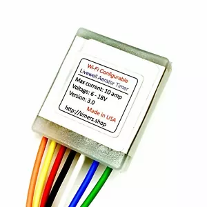 AUTOMÁTICO Ciclismo 12V Livewell Aireador Temporizador Interruptor Barco Pesca Controlador 10 amperios - Imagen 1 de 4