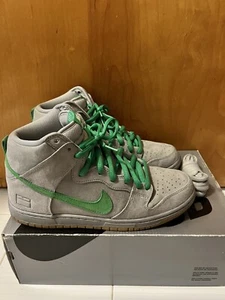 Nike SB Dunk High Pro Silver Box Men's Size 8.5 Skate Shoes 313171-039 - Picture 1 of 8