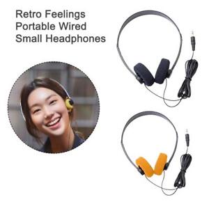 Retro Foam On-Ear Headphones Lightweight Digital Stereo Earphone 2024 A6H0