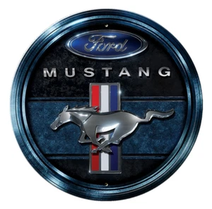 11 3/4" METAL SIGN MUSTANG ROUND ALUMINUM SIGN NEW - Picture 1 of 1
