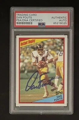 Dan Fouts Signed 1984 Topps Card Autographed Slabbed PSA/DNA Chargers Replay - Image 1 of 3