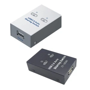 2 Port USB2.0 Sharer Manual Switcher Box Share USB Device for PC Printers - Afbeelding 1 van 10