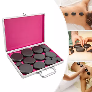 Professional Portable Massage Stone Heater Kit with 18 Therapy Hot Rocks Massage - Picture 1 of 16