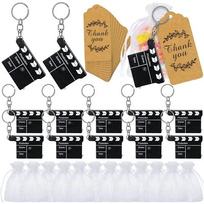 Movie Night Party Favors Director Clapboard Tape Measure Keychain Thank You T... - Image 1 of 4