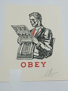 Shepard Fairey Obey Giant Race To The Bottom Art Print Letterpress Signed XX/450 - Picture 1 of 1