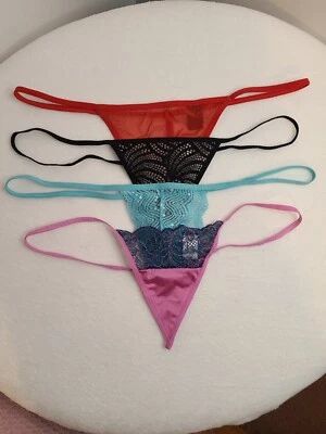 Y2K Frederick's 4pk Micro Mini Thong Panties Size XL - Nwot - Image 1 of 4