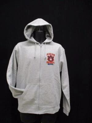 New Auburn Tigers Adult Mens Sizes M-L Nice Gray Full-Zip Jacket Hoodie - Image 1 of 4