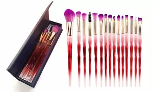 Cepillos de maquillaje profesional arco iris (15 piezas) con caja - Imagen 1 de 3