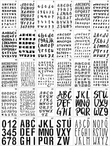 Tenare 30 Stück Buchstabenschablone zum Malen 4 x 7 Zoll Alphabet Journal Stencil - Bild 1 von 12