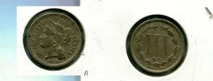 1873 THREE CENT PIECE TYPE COIN VF 7869R - Picture 1 of 1