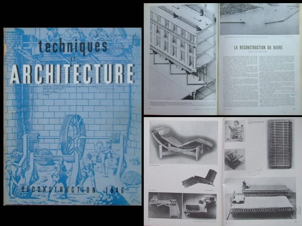 TECHNIQUES ET ARCHITECTURE n°7 1946 PERRIAND,PERRET,LE CORBUSIER, RECONSTRUCTION - Photo 1/2