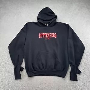 Sudadera con Capucha Negra Esposas Bordadas Gutenberg Iowa en Hombre Talla XL - Imagen 1 de 12