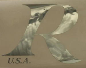 “R USA”Rogers Drum Head Logo Decal Chrome High Quality Permanent Vinyl 3.5x4.75” - Picture 1 of 7