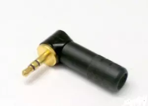 Switchcraft 35HDRABAU Right Angle 3.5mm Connector-Blk/Gold with Solder Terminals - Picture 1 of 2