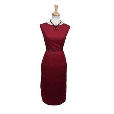 Sleeveless Wiggle Dress in Red