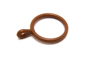 Nuevo 100 X Cortina Anillo Polo Fijo Ojos Marrón Medio Plástico 25mm Id 33mm Od - Imagen 1 de 1
