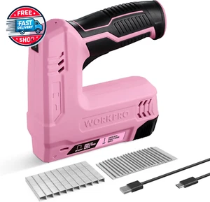 3.6V Power Electric Cordless 2-In-1 Staple and Nail Gun, 2.0Ah Battery - Picture 1 of 12
