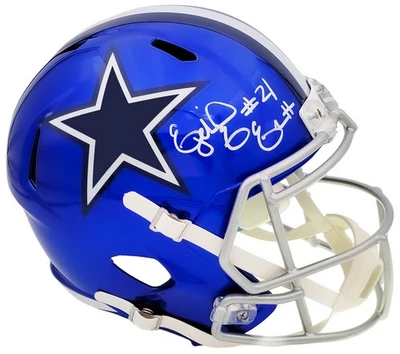 ¡OFERTA! Casco de velocidad Ezekiel Elliott Auto Cowboys azul flash réplica tamaño completo BAS Foto 1 de 4