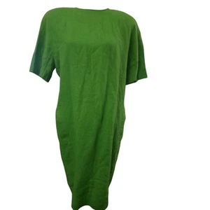 Chetta B 1980's Vintage Shift Dress, Green, Size 12 - Picture 1 of 7