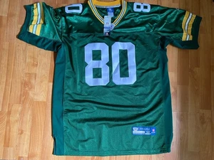 Camiseta deportiva cosida Reebok Green Bay Packers # 80 defectuosa para hombre talla 52 nueva con etiquetas - Imagen 1 de 19