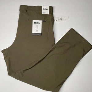 DKNY Slim Fit City Tech Pant Deep Khaki - Picture 1 of 8