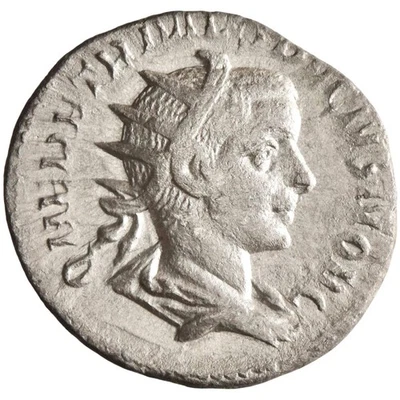 Roman: Herennius Etruscus, as Caesar (250-251), silver antoninianus (3.21g), Rom - Image 1 of 2