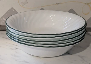 Menge 5 Corelle Callaway Grün Efeu Wirbel 7 1/4 Zoll Müsli Suppe Schüsseln Sehr guter Zustand! - Bild 1 von 8