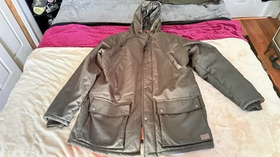 Braxton Dark Green Storm Parka Jacket With Orange Lining Men’s XXL - Image 1 of 4