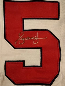 Andruw Jones Autographed Atlanta Braves Custom White 1996 World Series Stitched - Picture 1 of 11