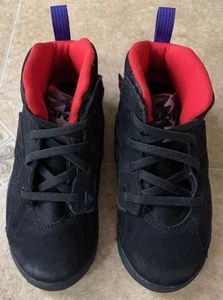 Nike Raptor Air Jordan Sneakers Kids Size 9C Black - Picture 1 of 9