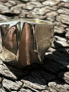 Lapponia Sterling Silver ring  Finland Vintage estate Brutalist 713 - Picture 1 of 10