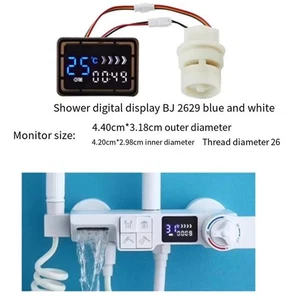 Digitalanzeige Duschkopf mit wasserdurchflussbetriebenem Motor und Temperaturmes - Picture 1 of 14