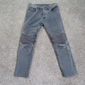 Diesel Jeans Mens 30 Gray Biker Moto Style Slim Stretch Denim Distressed 30x27 - Picture 1 of 12