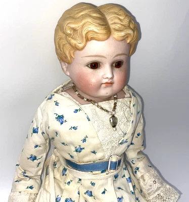 Muñeca de moda ABG antigua de 18" rubia bisque años 1800 única en su clase necesita reparación restauración Foto 1 de 4