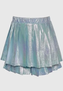 Hannah Banana By Sara Sara Metallic Pleated 2 Tier Skort Size 8 - Picture 1 of 2