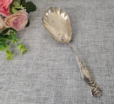 Cuchara para servir lirios vintage 1847 Rogers Bros AI bayas/cazuela plateada Foto 1 de 4